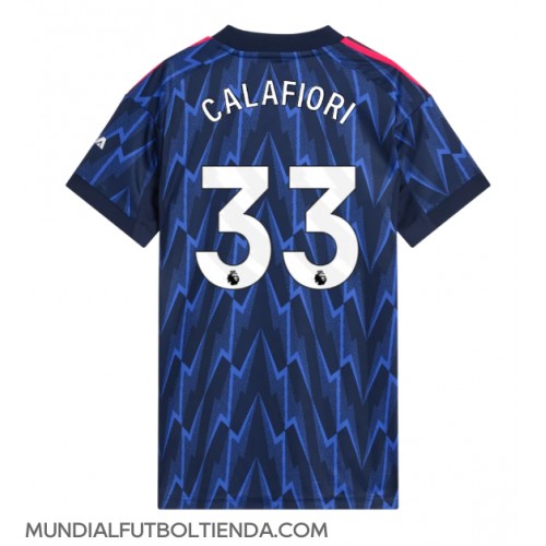 Camiseta Arsenal Riccardo Calafiori #33 Segunda Equipación Replica 2025-26 para mujer mangas cortas